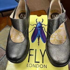 Fly London Women's Black Mary Jane Shoes